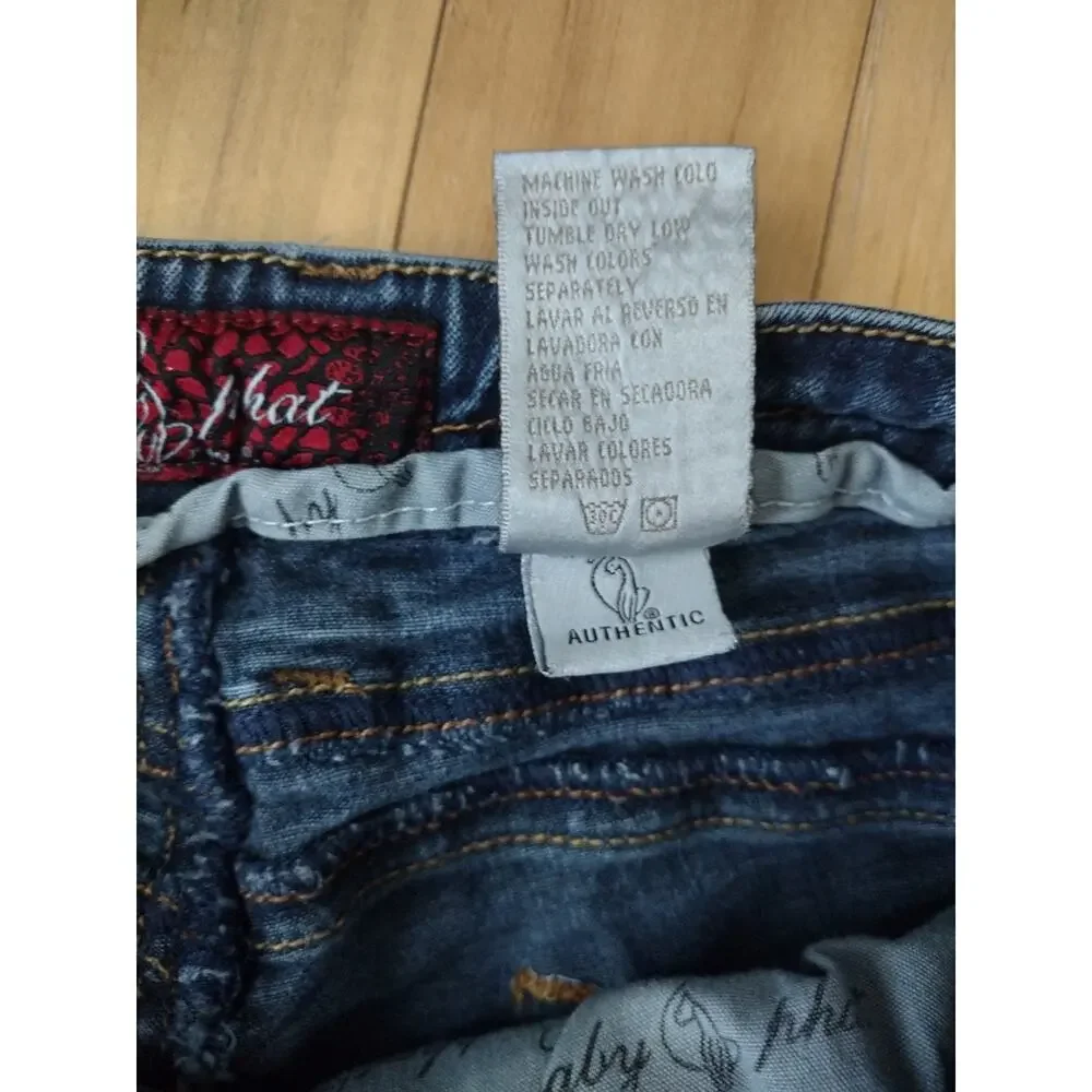 Vintage Baby Phat Y2K Gold Label Embroidered Jeans Size 9